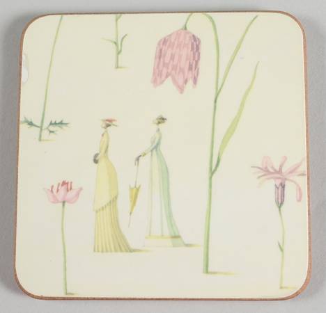 Up the Garden Path Cork Back Square Coaster