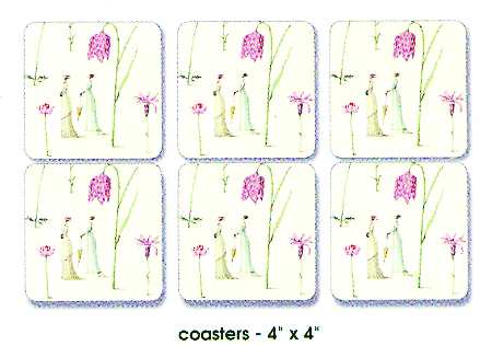 Up the Garden Path Square Melamine Coaster
