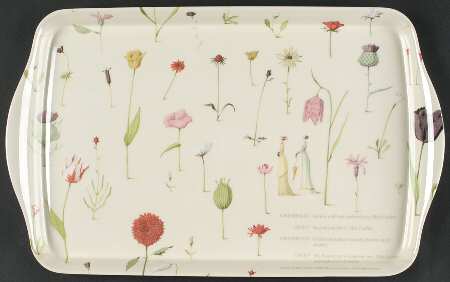 Up the Garden Path 15" Handled Melamine Serving Tray