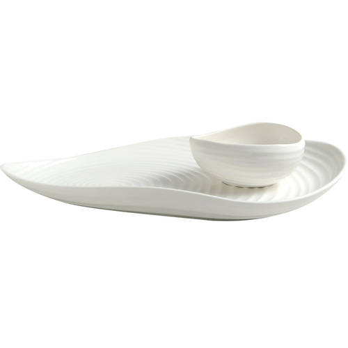 Sophie Conran White Shell Shaped Chip & Dip (Uses PLRDSH & SHB4)