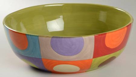 Urban Dots 10" Large Salad Serving Bowl