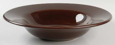 Sausalito Chocolate Large Rim Soup Bowl