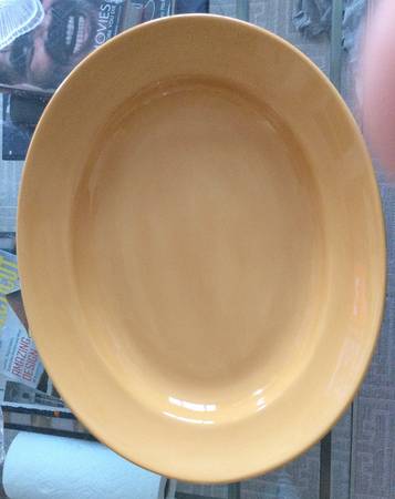 Sausalito Taupe 20" Oval Serving Platter