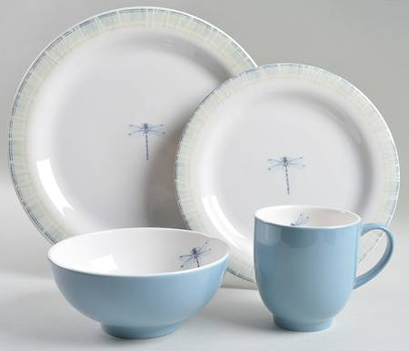 Lakeside (Narrow Rim) 4 Piece Place Setting