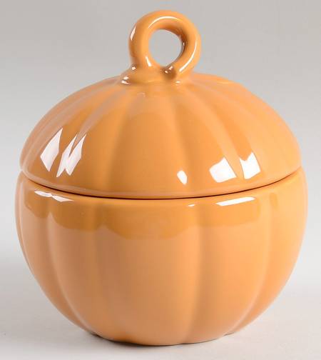 Plymouth Figural Pumpkin Bowl & Lid