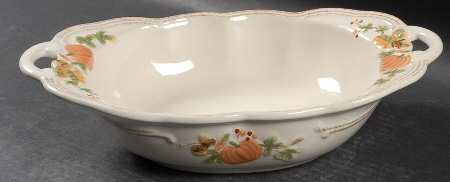 Plymouth 13" Nesting Handled Oval Serving Bowl