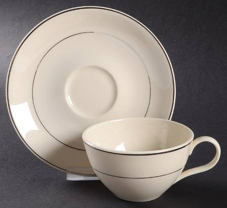 Tambour Flat Cup & Saucer Set
