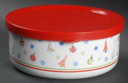 Taffy Candy Bowl-Metal 5 3/4" with Plastic Lid