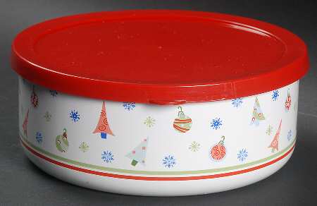 Taffy Candy 6 5/8" Metal Bowl W/Plastic Lid