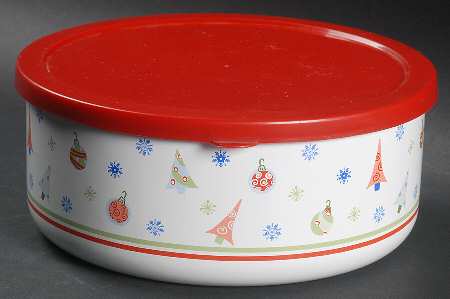 Taffy Candy 71/4" Metal Bowl W/Plastic Lid