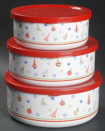 Taffy Candy 3 Pc Metal Bowl W/Plastclid (5 3/4",6 5/8",7 1/4")