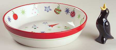 Taffy Candy 9" Pie Baking Plate with Pie Bird