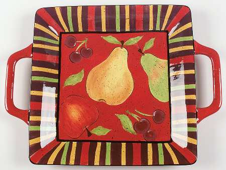 Sedona Fruit 14" Square Platter