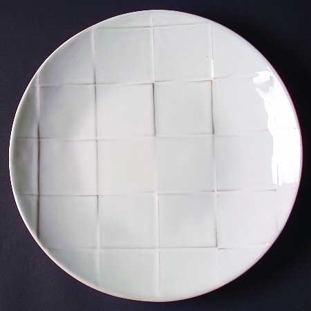 Cubic White Dinner Plate