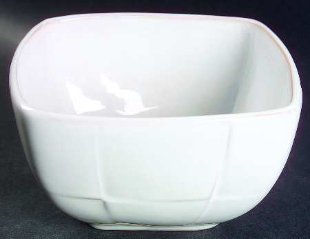 Cubic White Square Cereal Bowl