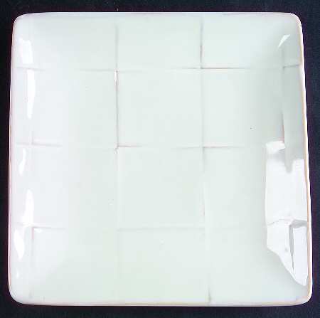 Cubic White Square Salad Plate