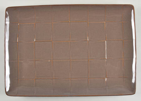 Grey Cubic 16" Rectangular Serving Platter