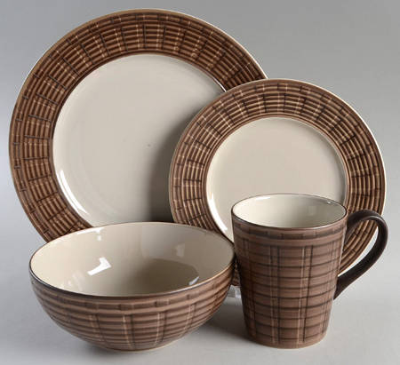 Shadowbox Latte 4 Piece Place Setting