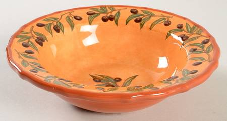 Olive Bistro Rim Fruit/Dessert (Sauce) Bowl