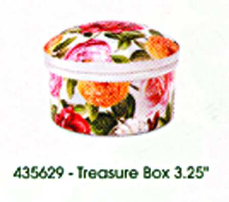 Rose Bouquet 3" Round Box & Lid
