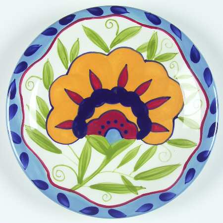 Floral (Floral Center) Salad Plate