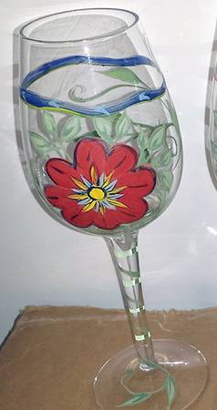Floral (Floral Center) Glassware Goblet