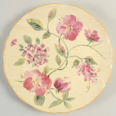 Silk Rose Salad Plate
