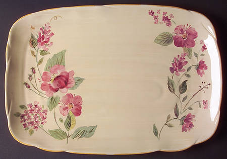 Silk Rose 16" Rectangular Serving Platter