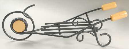 Silk Rose Metal Stand for Wheelbarrow Serving Bowl