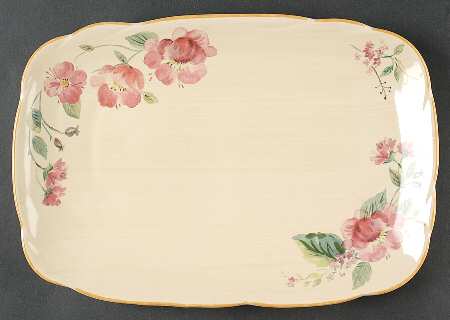 Silk Rose 12" Rectangular Serving Platter