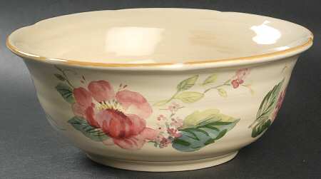 Silk Rose 8" Round Vegetable Bowl