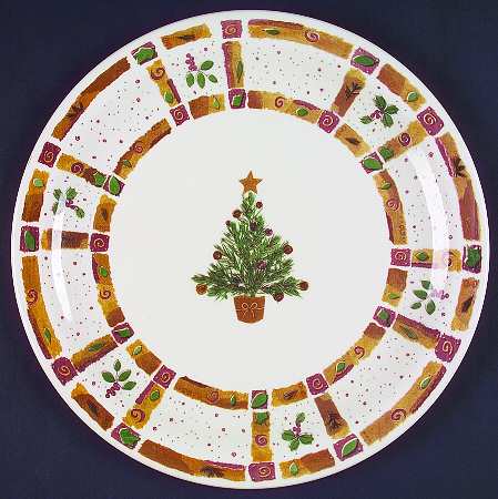 Natural Christmas 12" Chop Plate (Round Platter)