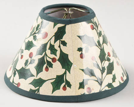 English Holly Shade for Electric Lamp