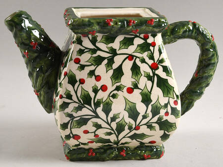 English Holly Teapot No Lid