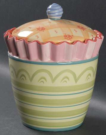 Cupcake Cafe Large Canister & Lid