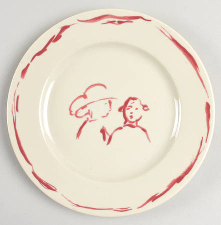 Gonesse Red Salad/Dessert Plate