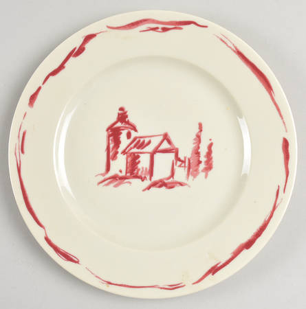 Gonesse Red Salad/Dessert Plate