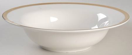 Gold Band Rim Soup Bowl