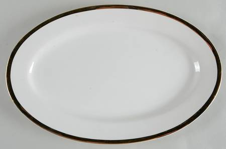Gold Band 14" Oval Serving Platter
