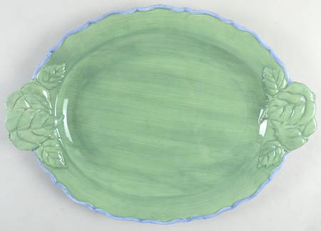 Studio Duet (Blue Green) 16" Oval Serving Platter