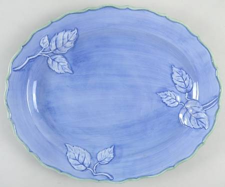 Studio Duet (Blue Green) 14" Oval Serving Platter