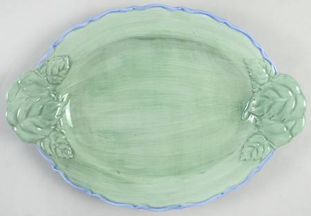Studio Duet (Blue Green) 13" Oval Serving Platter