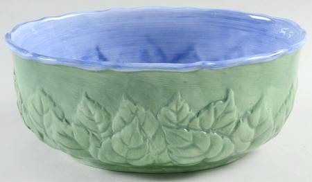 Studio Duet (Blue Green) 9" Oval Vegetable Bowl