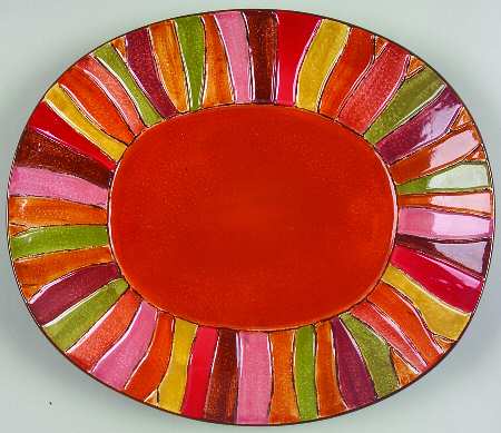 Wavy Stripe Salad Plate