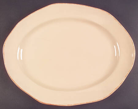 Elemental Sand 18" Oval Serving Platter