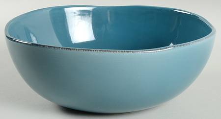 Elemental Smoke Blue 11" Round Serving Bowl