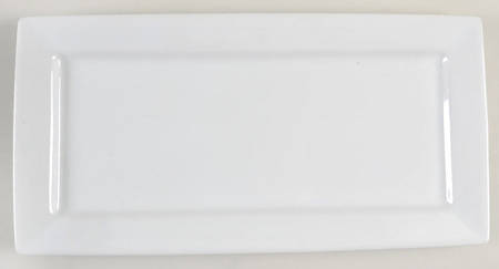 Luminous White 12" Rectangular Serving Platter