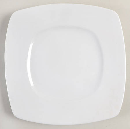 Luminous White Square Salad Plate