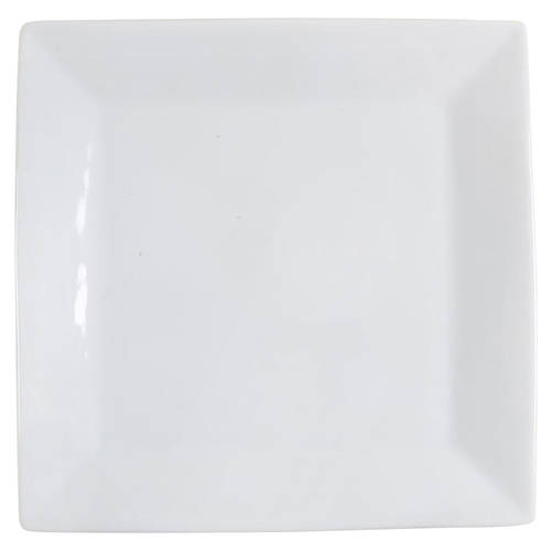 Luminous White Square Salad Plate
