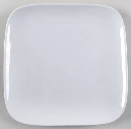 Luminous White Square Dinner Plate